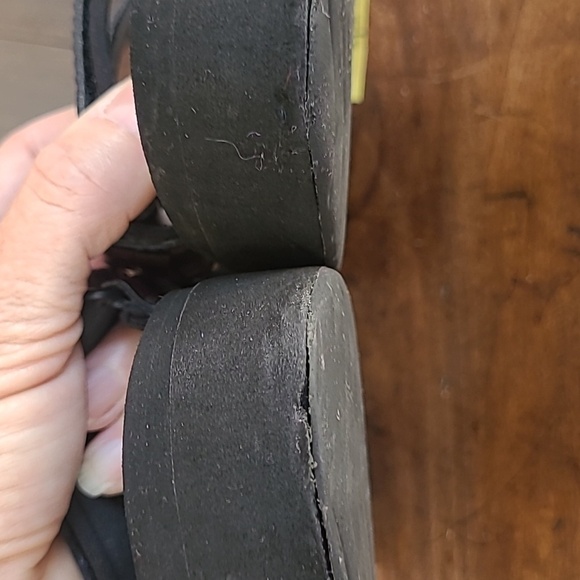 VANS Cayucas Mega Platform Purple/Black Holographic Slider Sandal Women's sz 9 - Picture 13 of 13